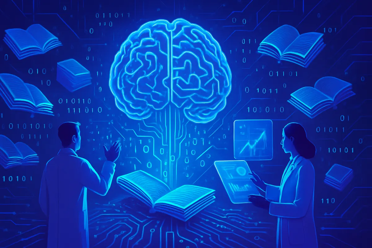 Des chercheurs vérifient un manuscrit scientifique et des données face à un outil d’intelligence artificielle.