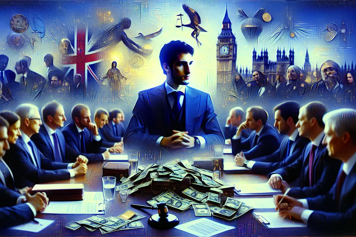 Un smartphone au-dessus d’une place londonienne symbolise l’influence des réseaux sociaux sur la politique britannique.