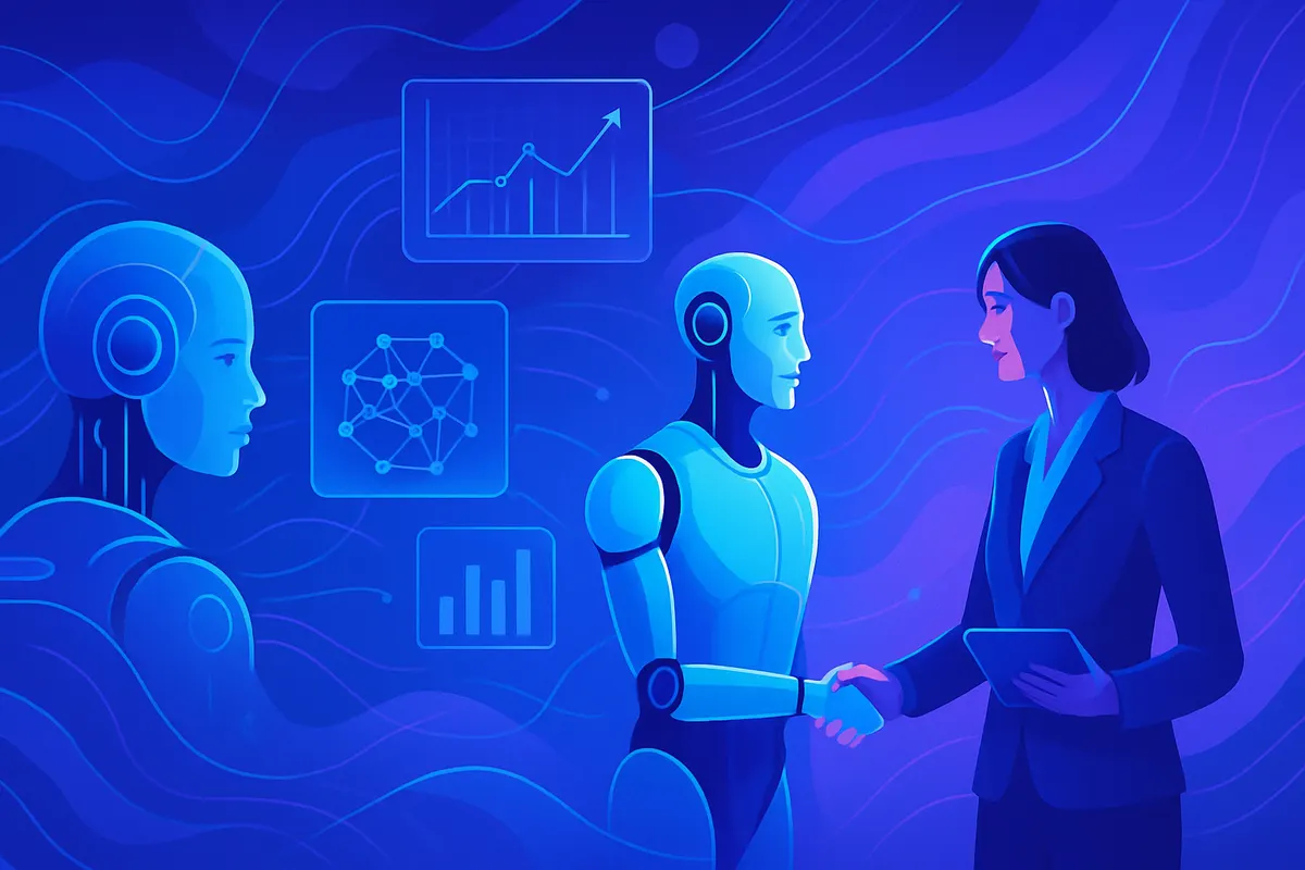 Une équipe marketing compare des contenus et des indicateurs pour encadrer l’usage de l’intelligence artificielle.
