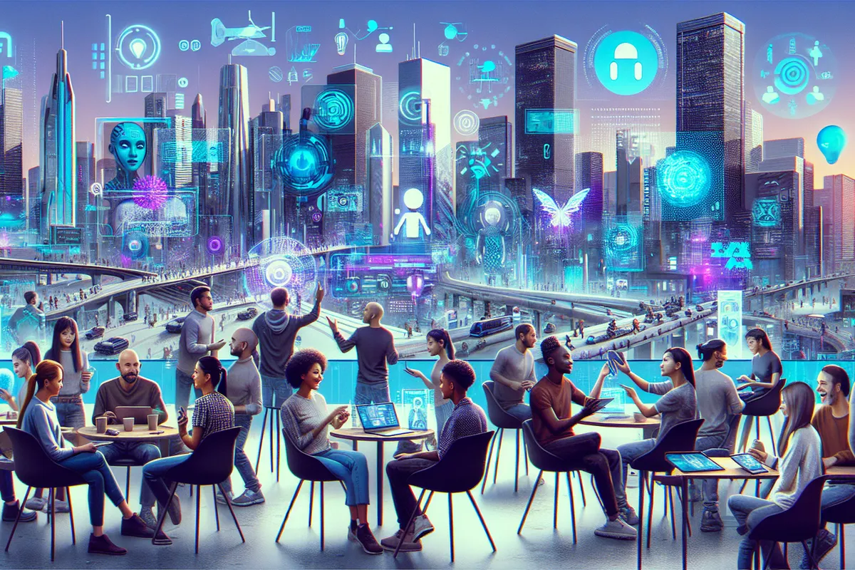 Des équipements connectés traitent localement des données, illustrant l’IA modulaire et l’Edge AI.