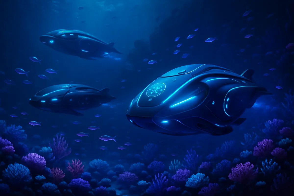 Un glisseur sous-marin autonome à deux ailes navigue dans l’océan pour mesurer les courants marins.