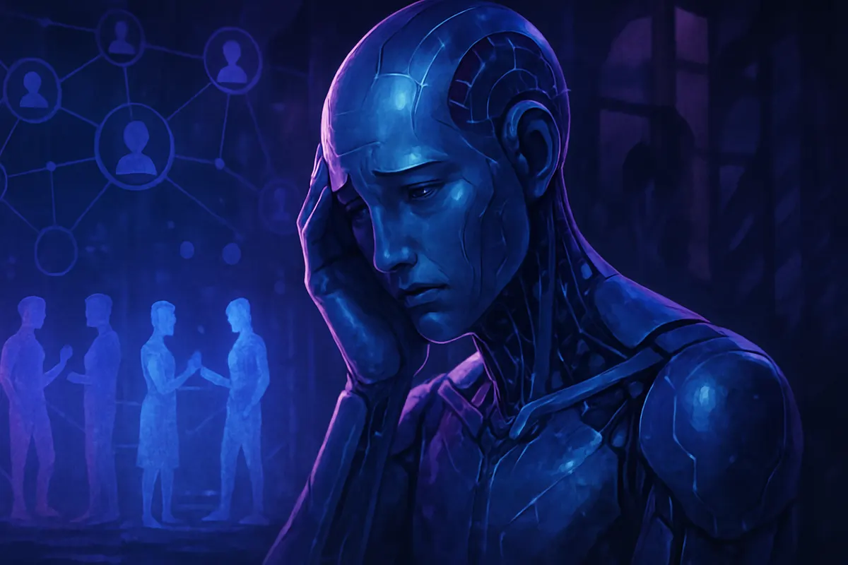 Des agents artificiels interagissent autour de ressources partagées dans un réseau de coopération.