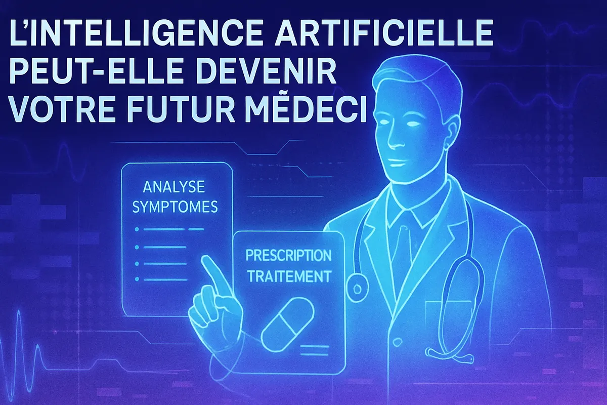 Une personne consulte un assistant conversationnel sur ordinateur avant un rendez-vous médical.