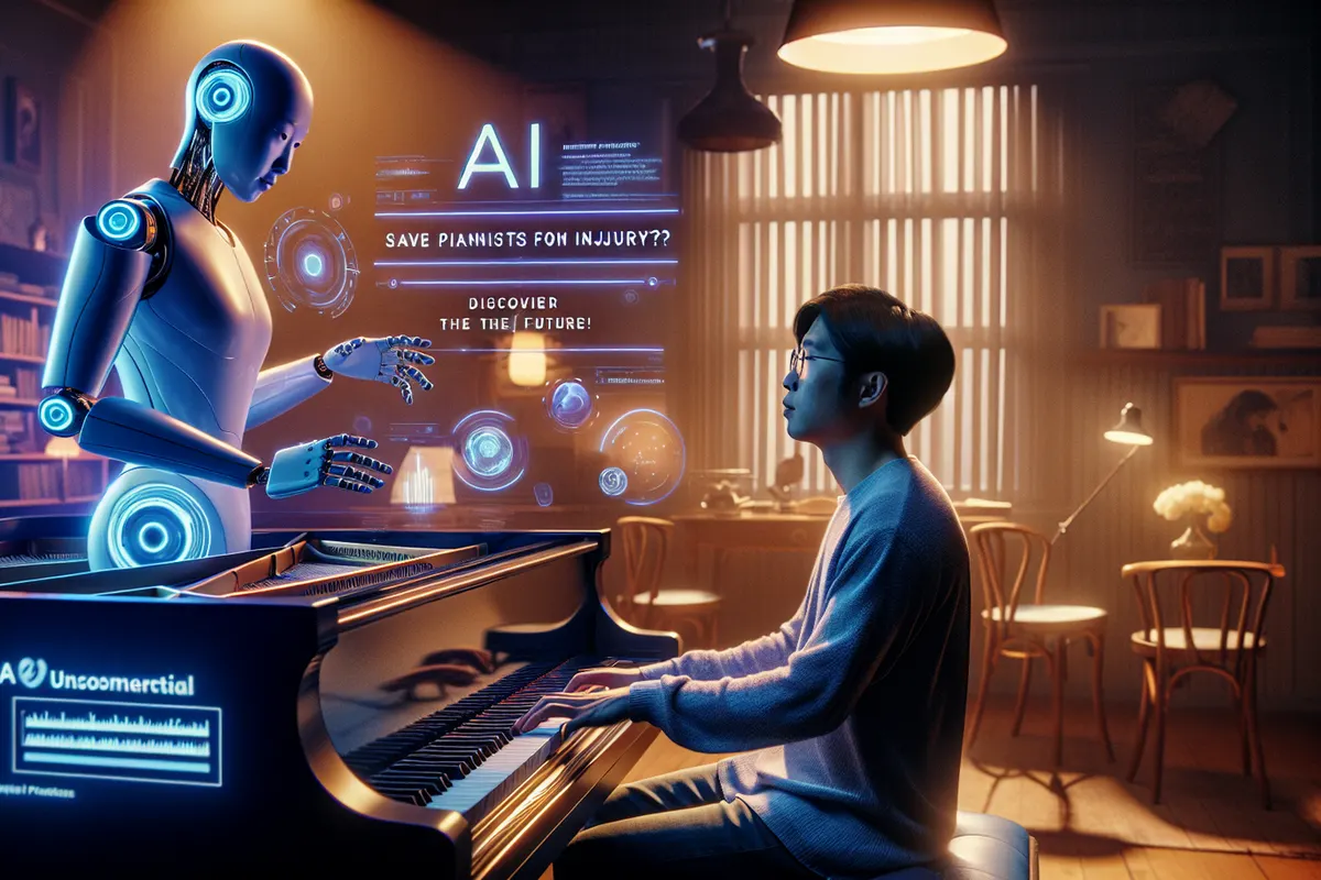 Pianiste au clavier filmé sous plusieurs angles pour analyser en 3D les mouvements de ses mains