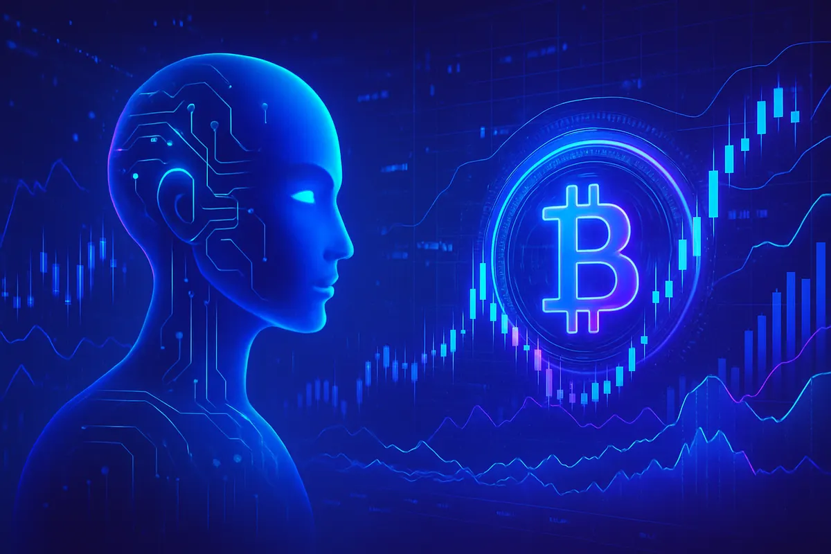 Analyste observant des graphiques de marché et des données blockchain pour étudier le Bitcoin