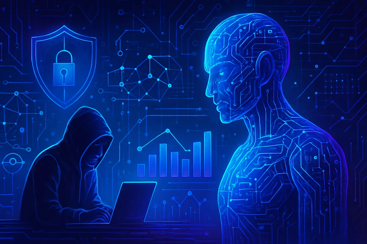 Un analyste supervise un agent IA qui examine des systèmes informatiques à la recherche de vulnérabilités.