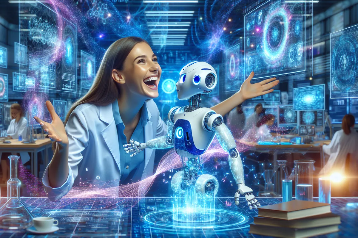 Des chercheurs analysent des données biologiques et des structures moléculaires avec des outils d’intelligence artificielle.