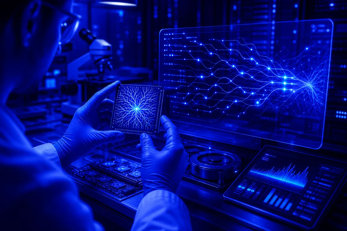 Puce de calcul neuromorphique et visualisation de connexions inspirées des neurones en laboratoire