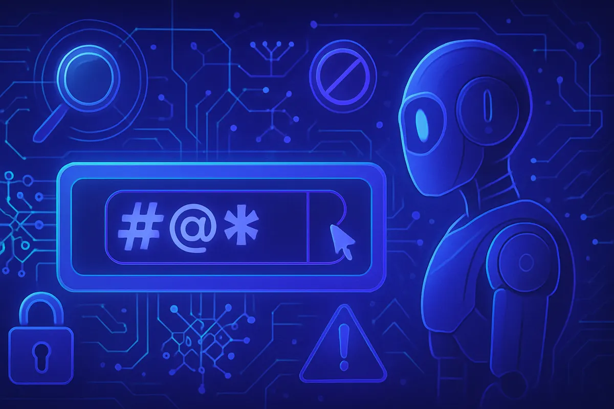 Internaute comparant une réponse générée par IA et des liens de recherche sur son ordinateur