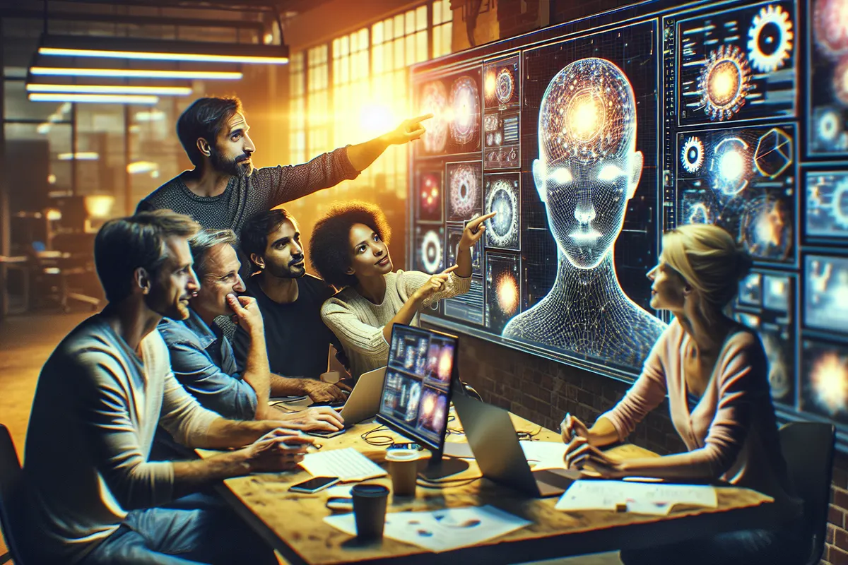 Des chercheurs collaborent dans un laboratoire autour de systèmes d’intelligence artificielle personnalisables.