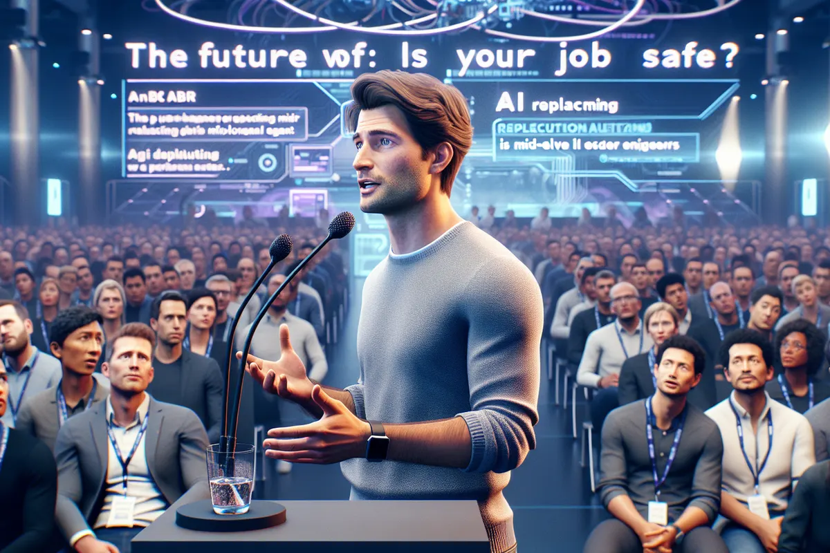 Ingénieur logiciel vérifiant du code généré par une intelligence artificielle sur plusieurs écrans