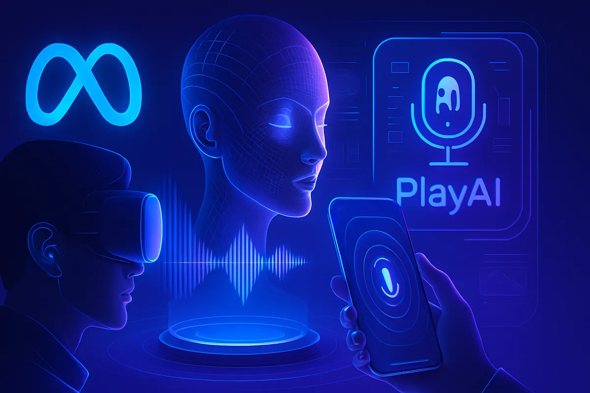 Une personne utilise un appareil portable et interagit à la voix avec un assistant d’intelligence artificielle.