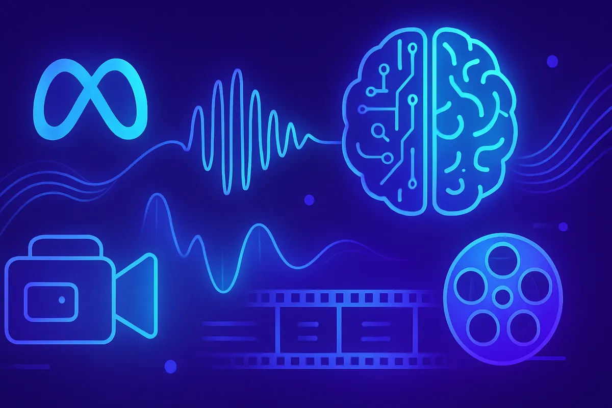 Créateur filmant un Reel, entouré de pistes audio symbolisant la traduction vocale multilingue par IA.