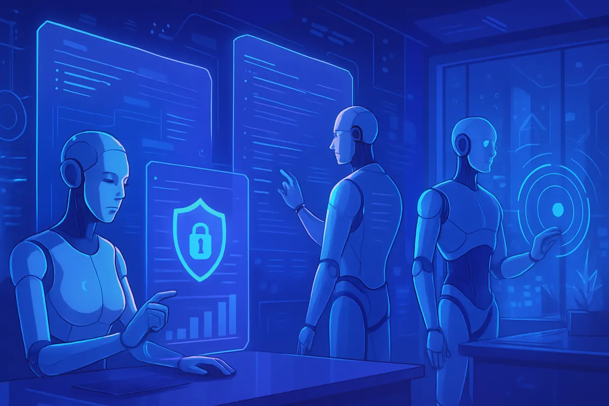 Des spécialistes examinent une revue de confidentialité assistée par des outils d’intelligence artificielle.