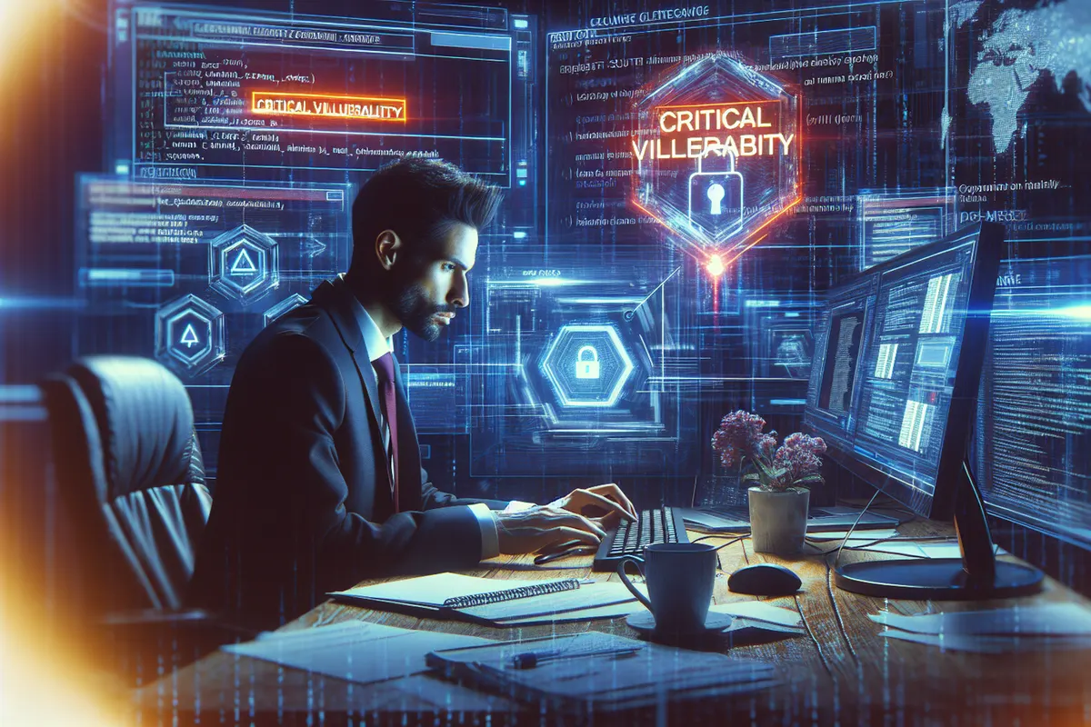 Administrateur vérifiant des alertes de sécurité et la mise à jour d’une application professionnelle mobile