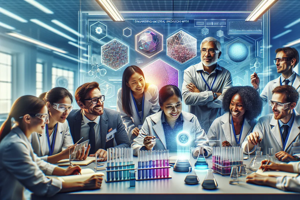 Des chercheurs comparent une structure cristalline générée par IA à un échantillon analysé en laboratoire.