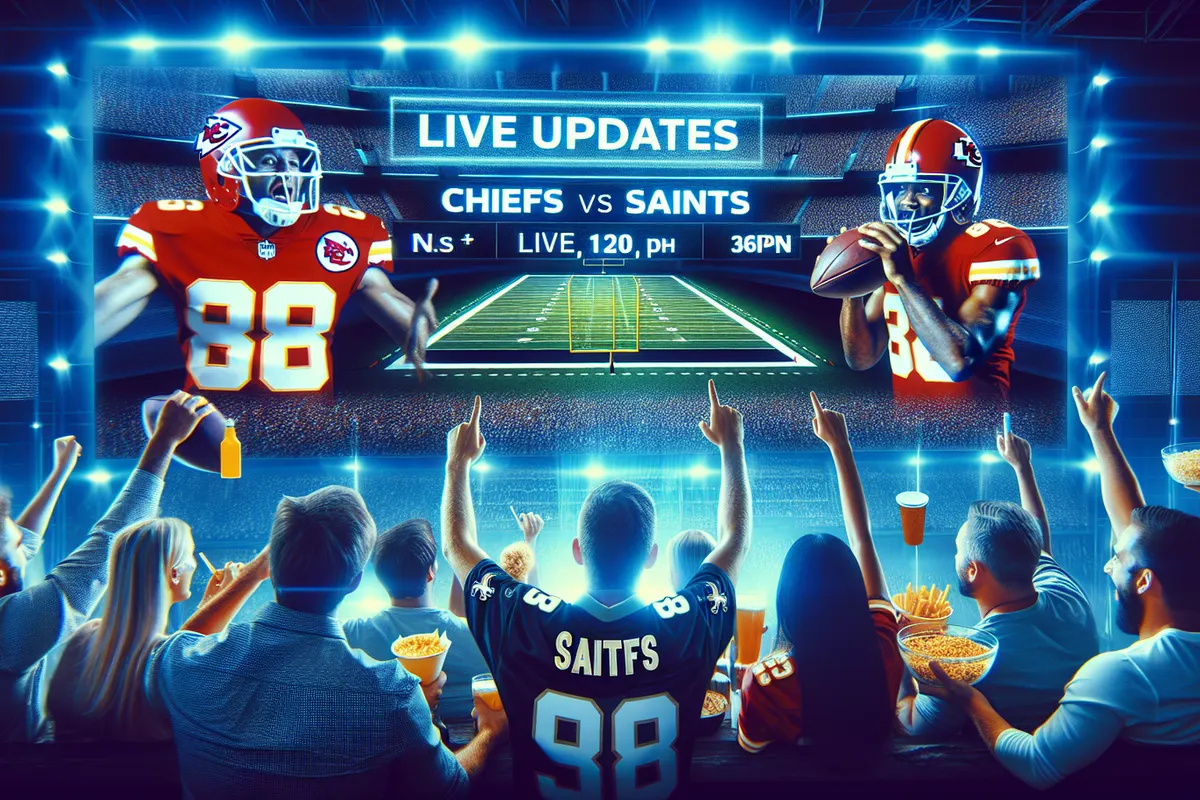 Joueurs de football américain alignés avant une action lors d’un match nocturne de NFL.