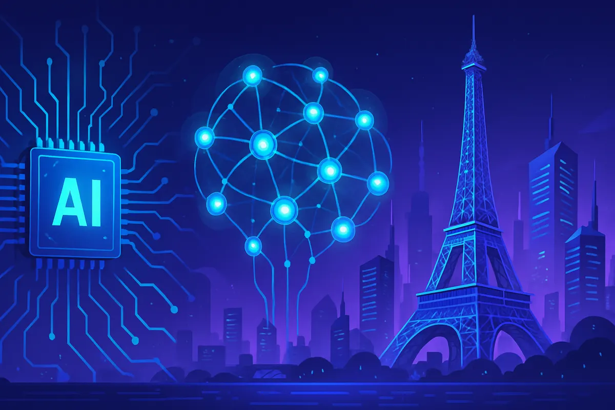 Des chercheurs travaillent sur des modèles d’intelligence artificielle dans les bureaux d’une start-up européenne.