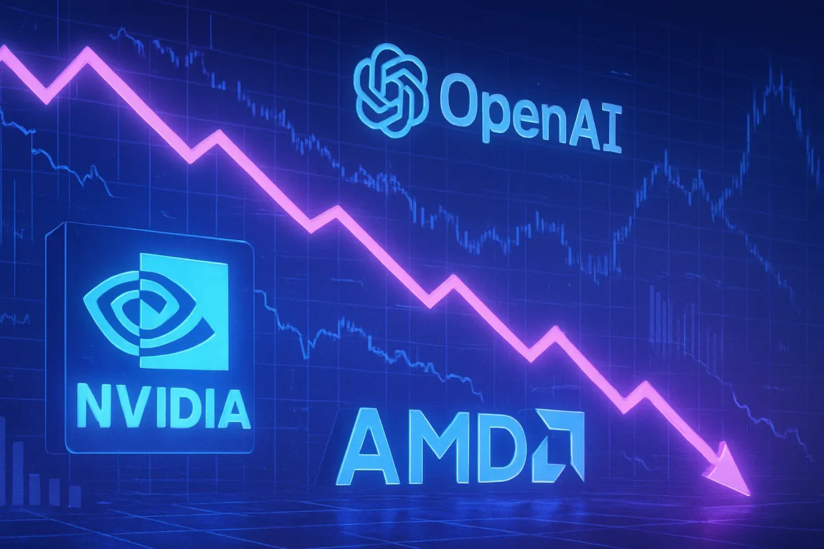 Un ingénieur examine une puce sur mesure dans un data center dédié au calcul pour l’intelligence artificielle.