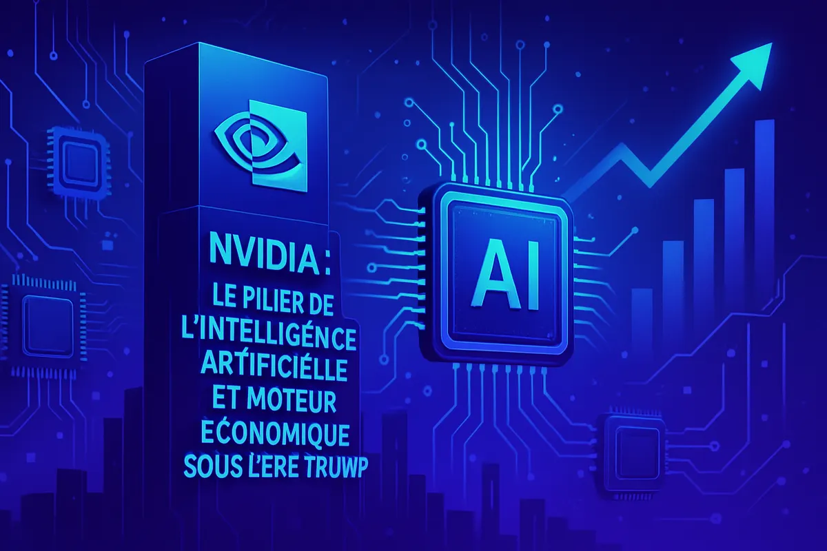 Techniciens dans un centre de données doté de serveurs et de processeurs pour l’intelligence artificielle
