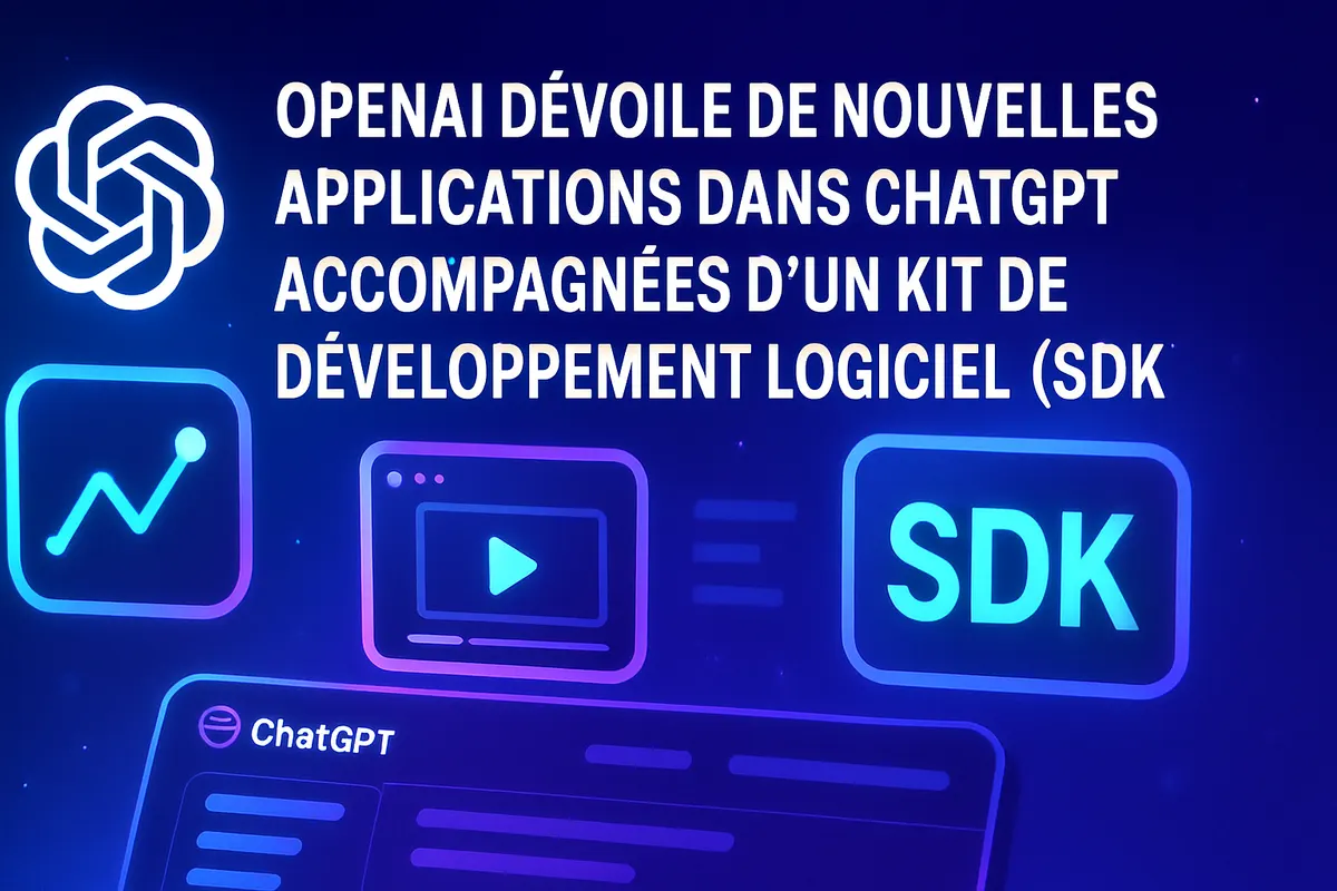 Interface conversationnelle réunissant une playlist, un diaporama et une carte immobilière dans un assistant IA