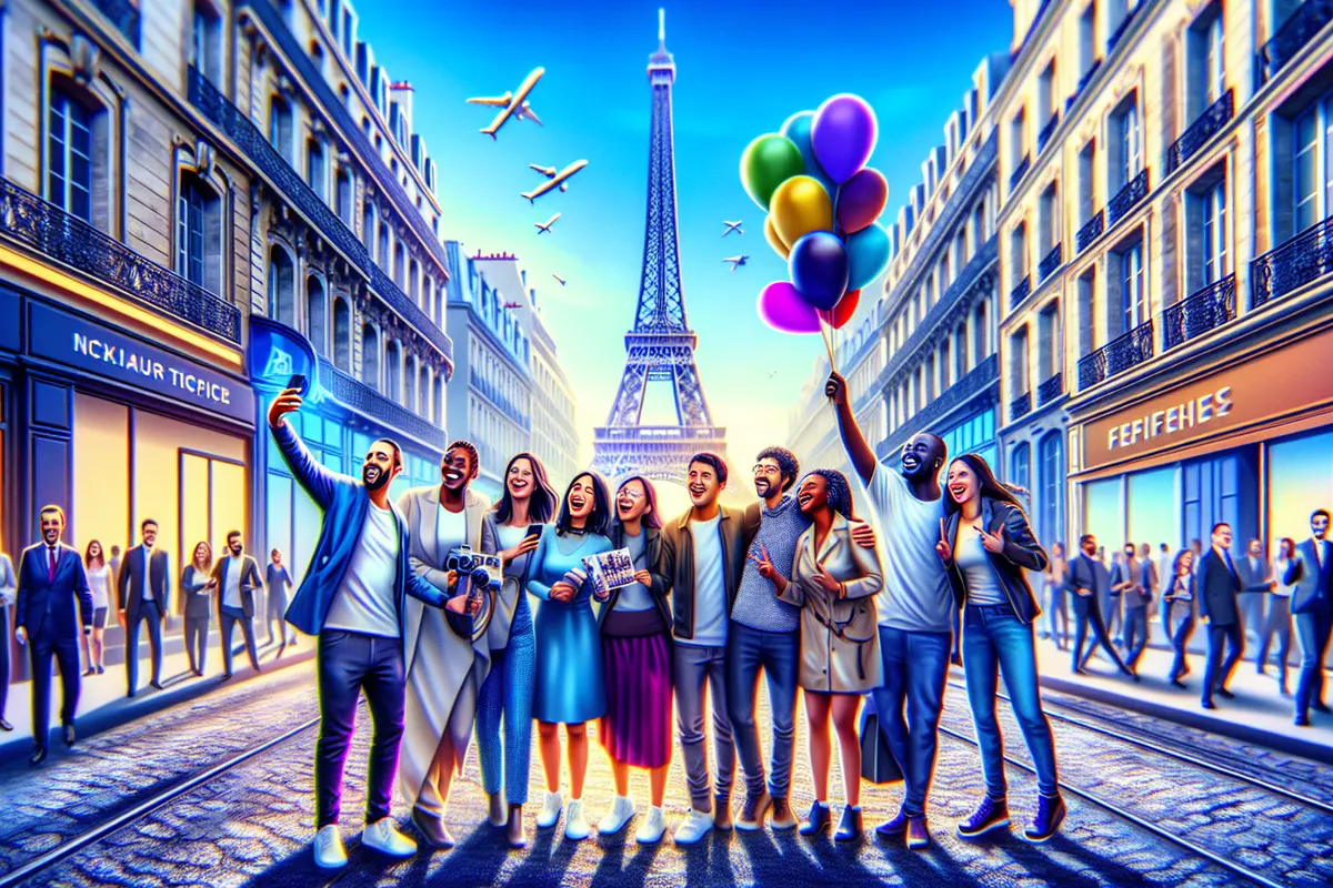 Des professionnels devant un immeuble de bureaux parisien, symbole de l’implantation d’OpenAI à Paris.