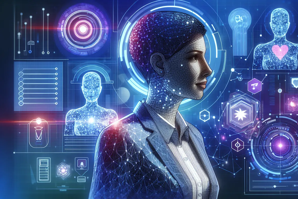 Une chercheuse teste une interface de réalité augmentée projetée sur des objets du quotidien.