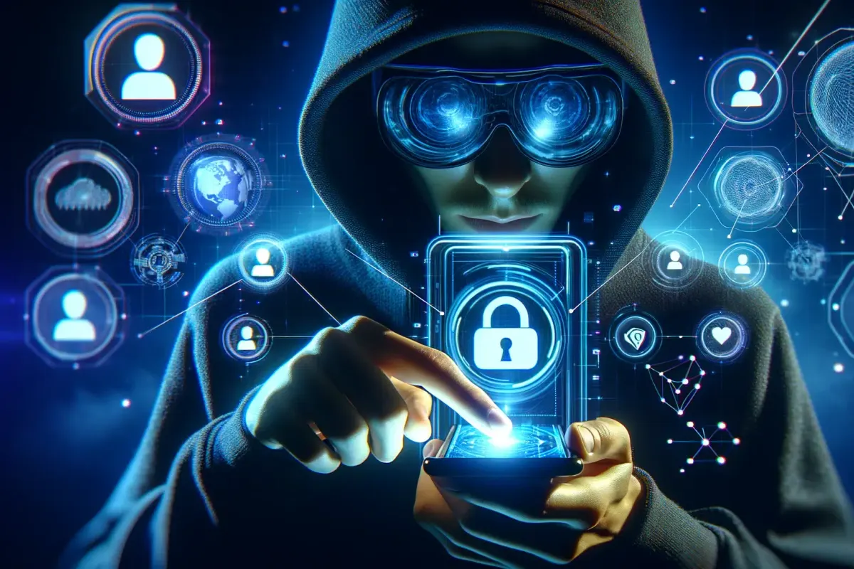 Une personne suspend un appel inquiétant sur smartphone avant de vérifier l’identité d’un proche.