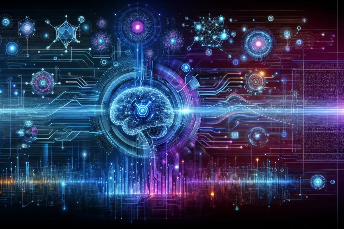 Des professionnels, une enseignante et une artiste collaborent avec des outils d’intelligence artificielle.