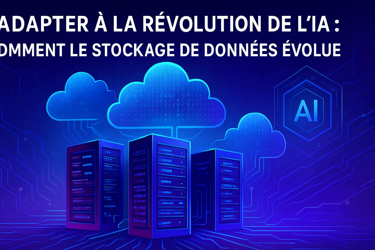 Des serveurs de stockage et de calcul reliés pour alimenter des applications d’intelligence artificielle.