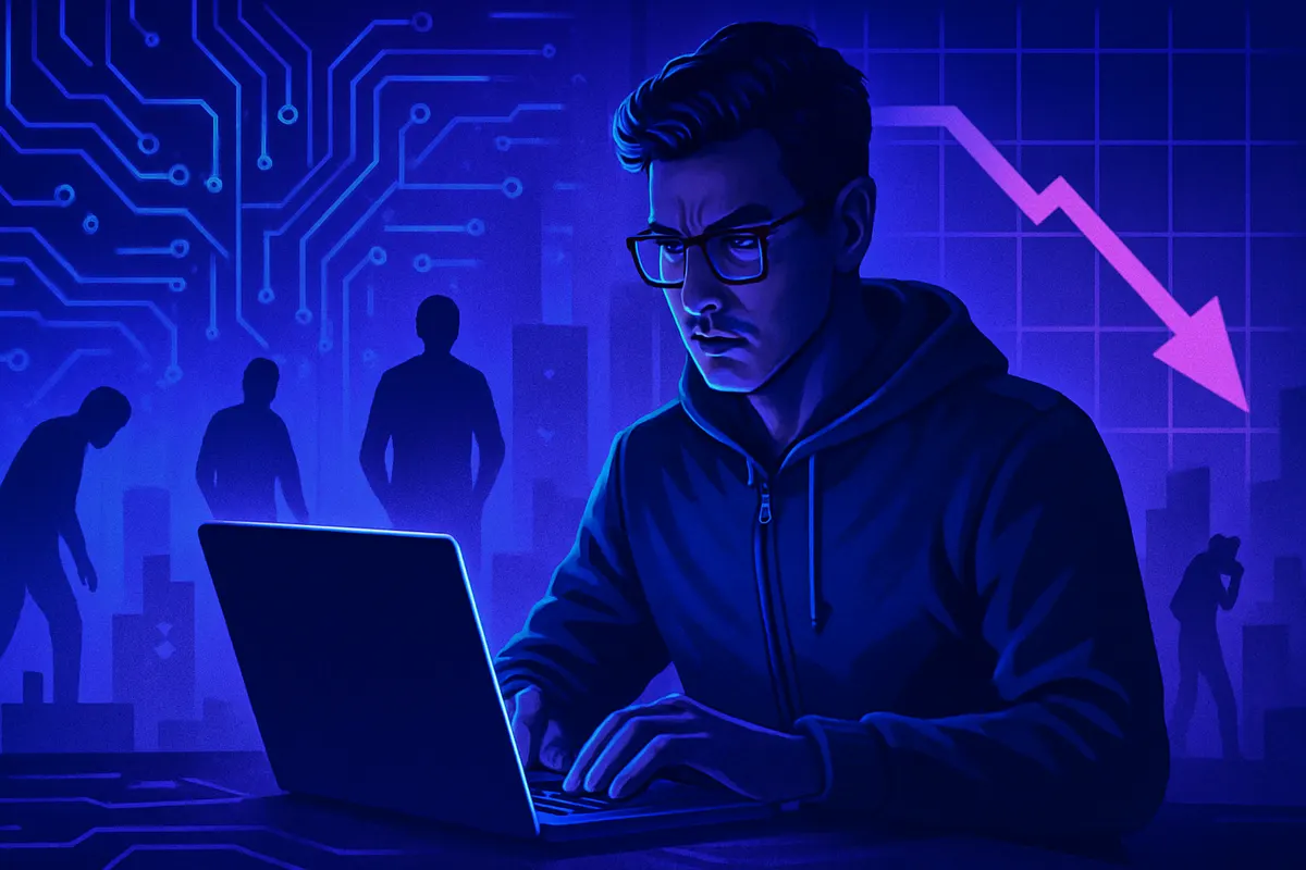 Professionnel de l’informatique évaluant ses options de carrière face à une restructuration.