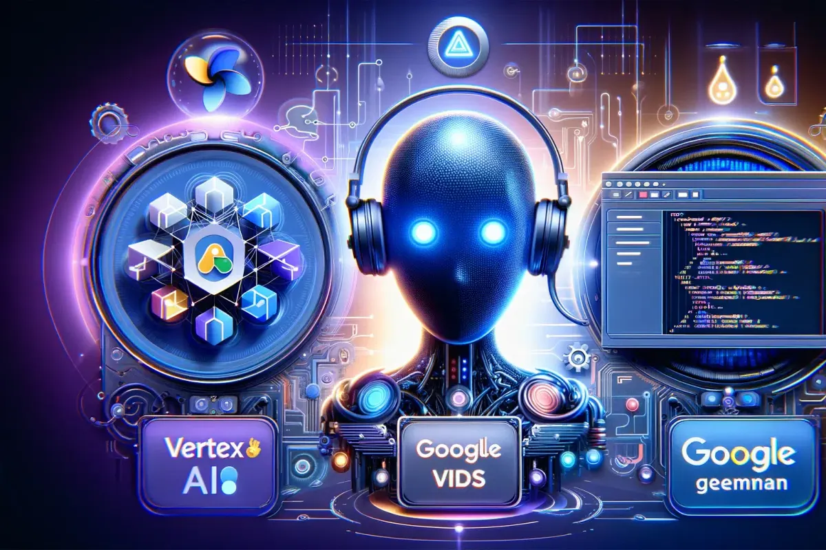 Équipe en entreprise utilisant un agent IA, un storyboard vidéo et un assistant de programmation.