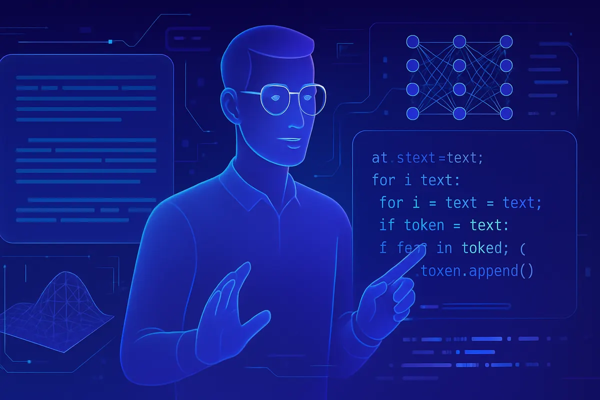 Schéma visuel d’un assistant IA guidant un modèle entre raisonnement en texte, code et vérification.