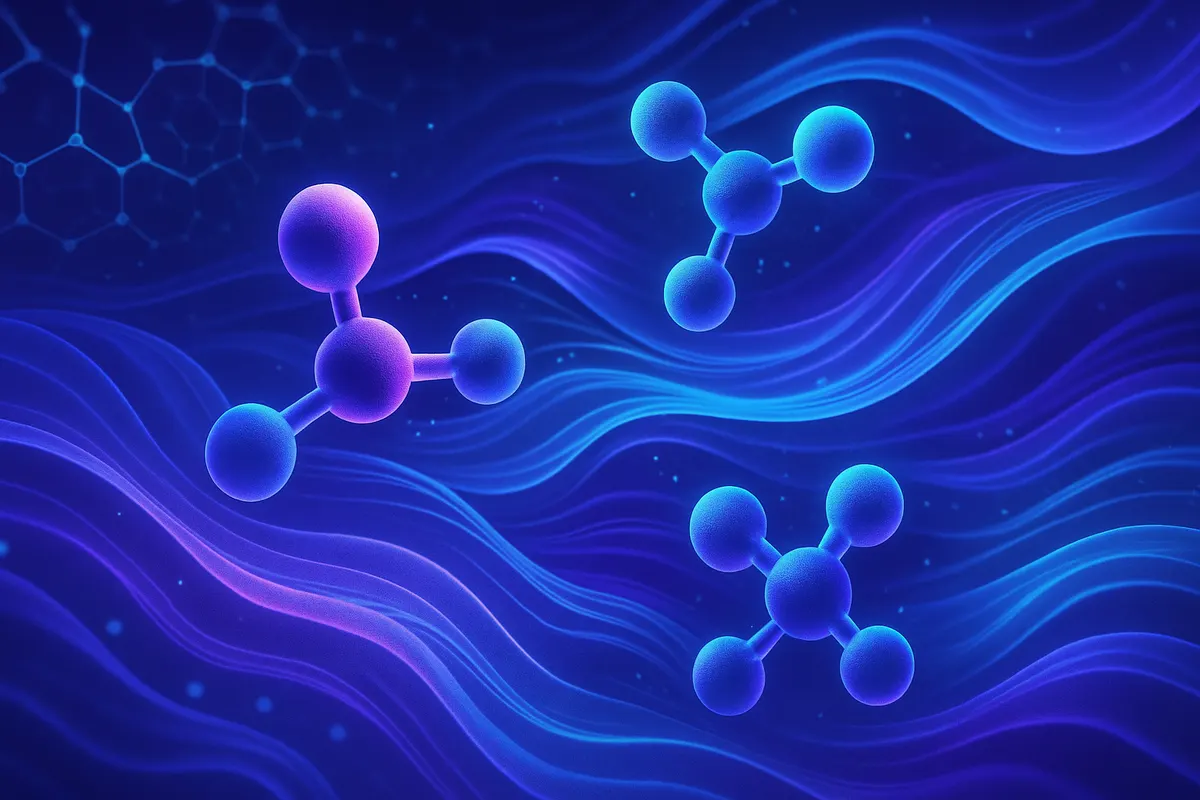 Chercheuse comparant des solvants en laboratoire à l’aide d’un outil de prédiction moléculaire.