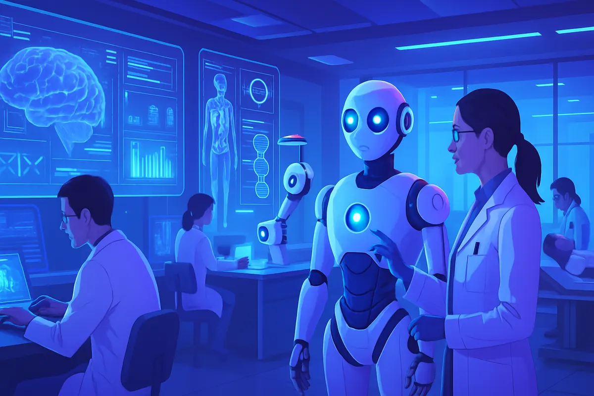 Chercheuse annotant des images médicales sur écran avec une IA de segmentation interactive