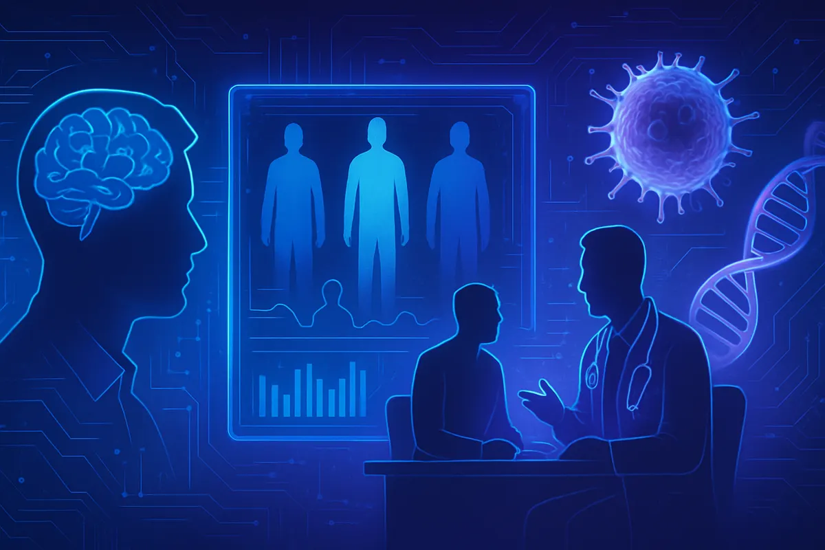 Une spécialiste examine des images de biopsie prostatique sur ordinateur dans un laboratoire hospitalier.