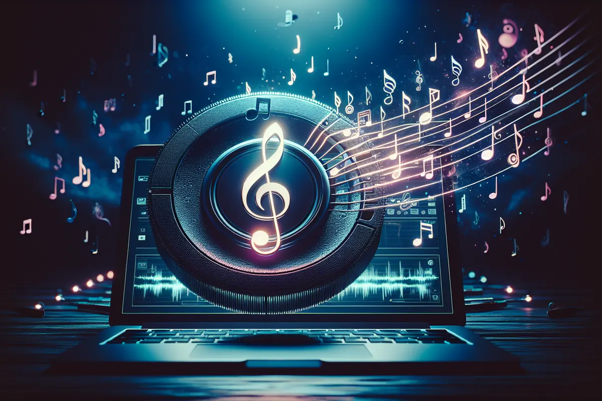 Musicien en studio vérifiant un fichier audio face aux enjeux de protection contre l’IA générative