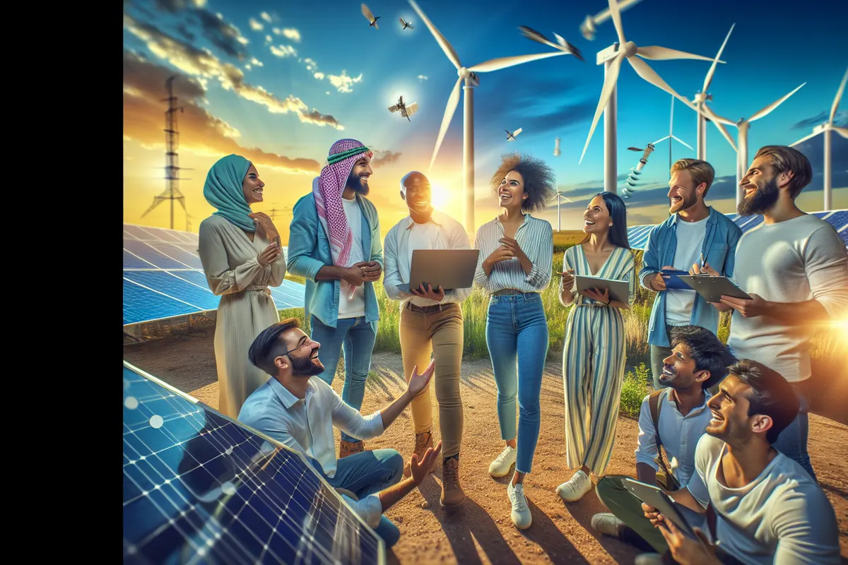 Une responsable analyse sur tablette des projets solaires, de batteries et de bornes pour un parc immobilier.